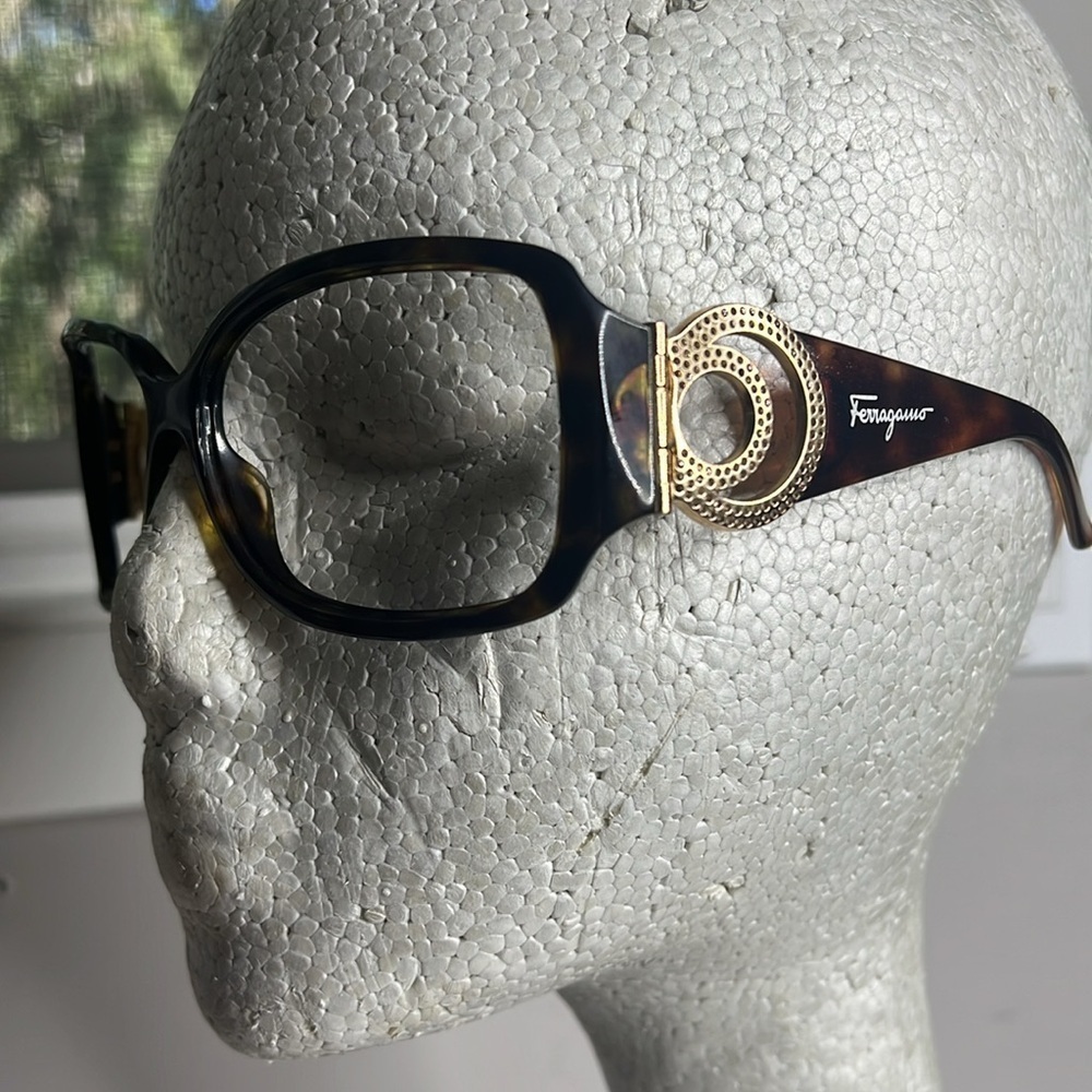 Salvatore Ferragamo Tortoiseshell Eyeglasses Sunglasses Frames